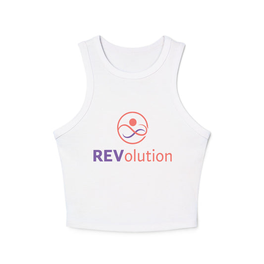 Motivational Women's Workout Tank Top - REVolution & Progress Over Perfection