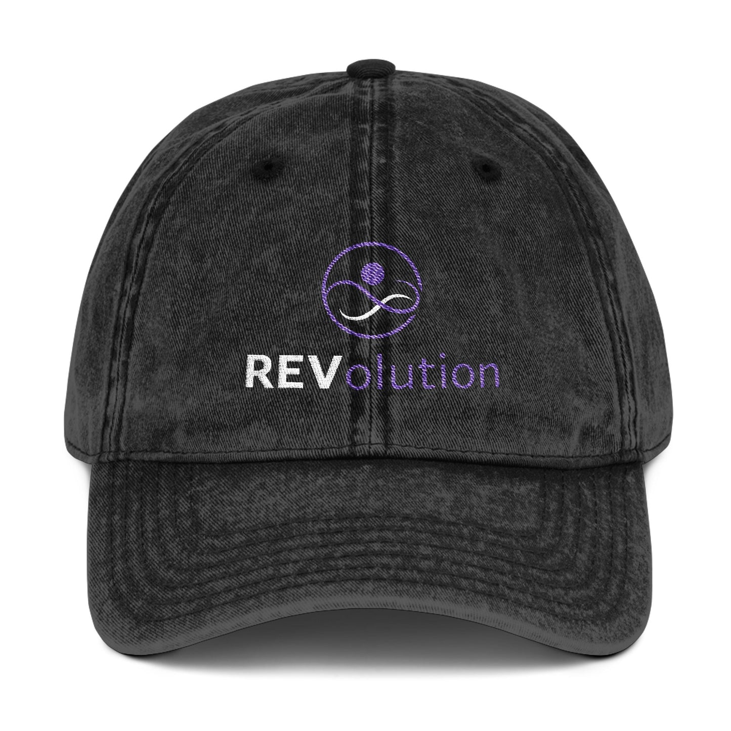 Vintage Embroidered Cap - REVolution Logo Hat for Casual Style