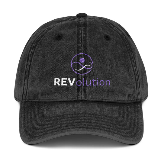 Vintage Embroidered Cap - REVolution Logo Hat for Casual Style